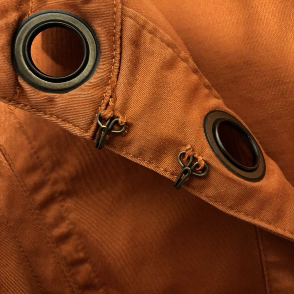 Live a Little Orange Eyelet Grommet Zip Jacket Women’s XL Stretch Cotton Casual - Picture 7 of 9